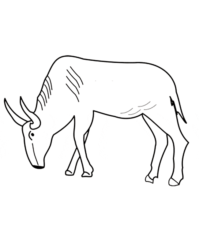 free Gnu coloring page