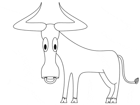 free Gnu coloring page