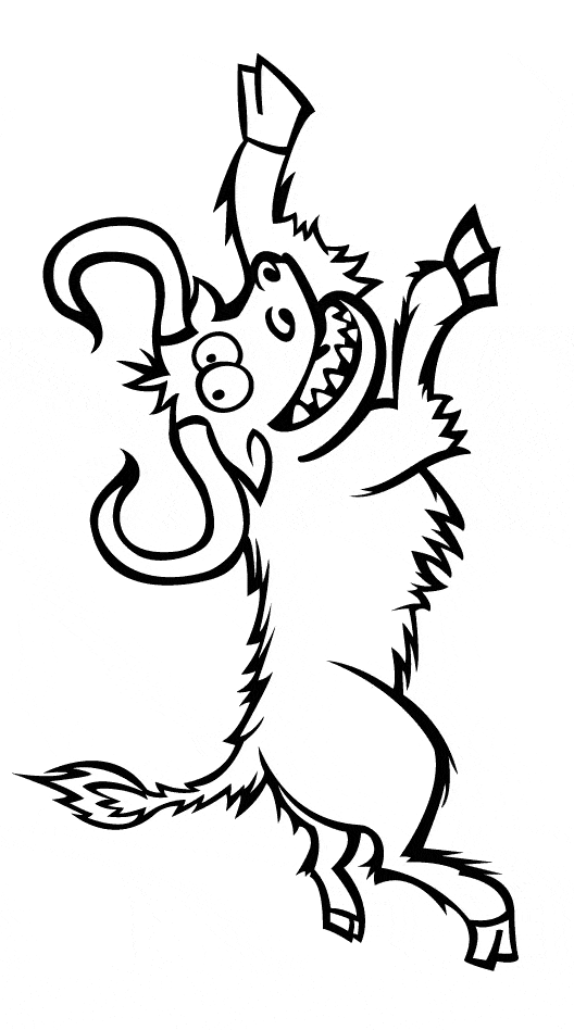 free Gnu coloring page