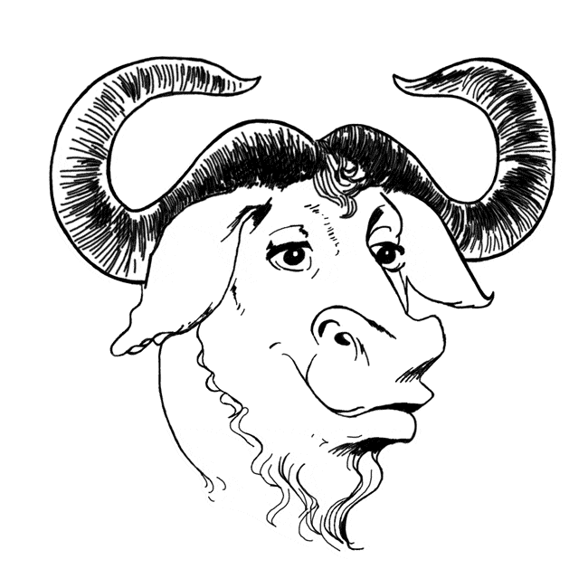free Gnu coloring page