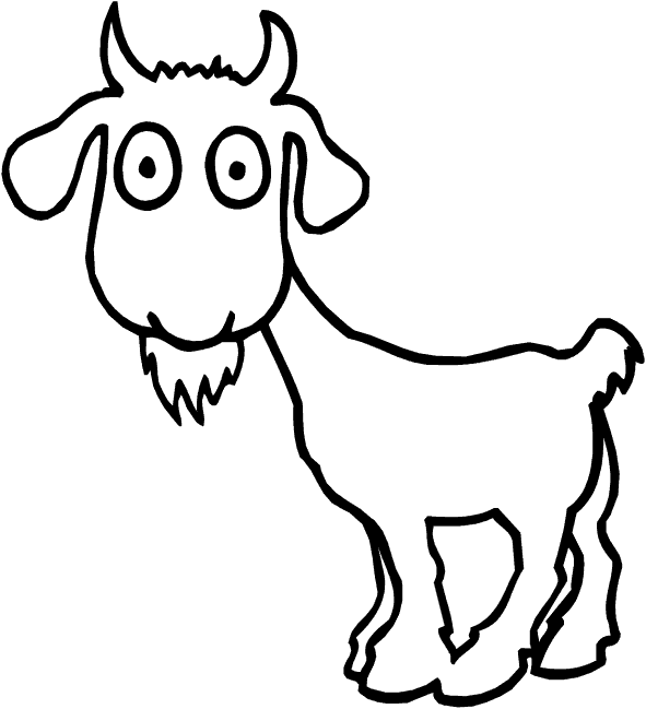 free Goat coloring page printable for kids