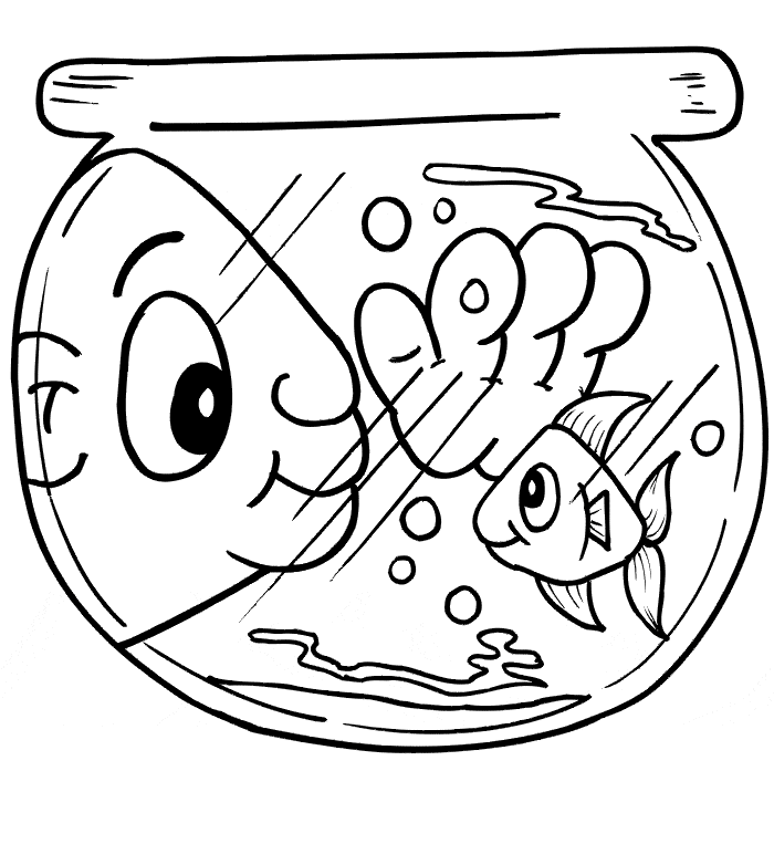 Goldfish coloring page - Animals Town - Animal color sheets Goldfish