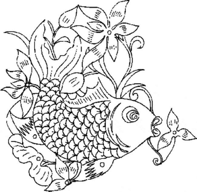 Goldfish coloring page - Goldfish free printable coloring pages animals