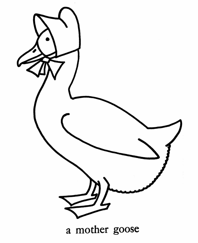 free Goose coloring page