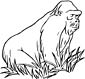 Gorilla coloring page