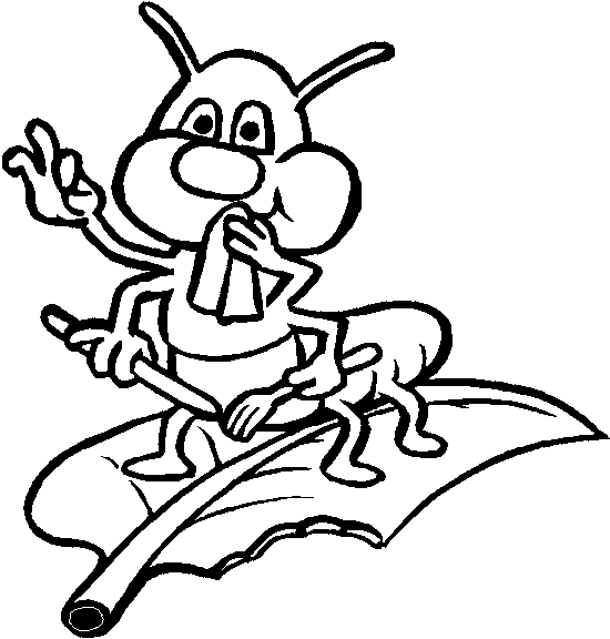 Printable Grasshopper Coloring Page