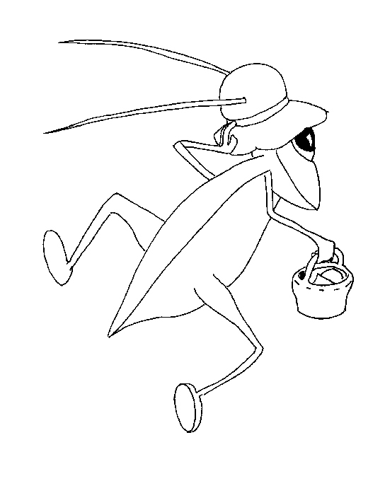 Printable Grasshopper Coloring Page