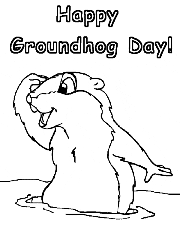 Groundhog coloring page