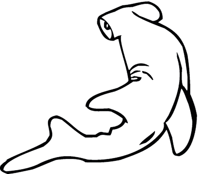 free Hammerhead Shark coloring page