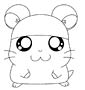 Hamster coloring page