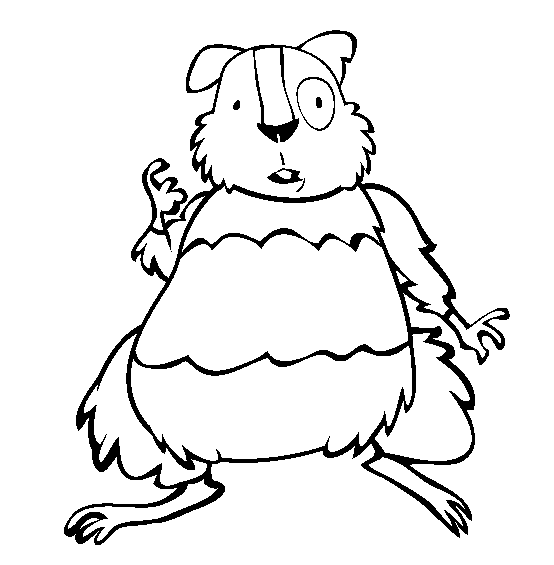 free Hamster coloring page