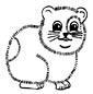 Hamster coloring page