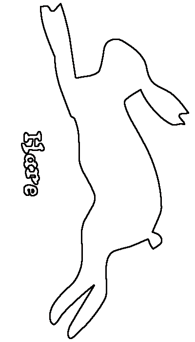 free Hare coloring page