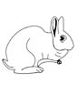 Hare coloring page