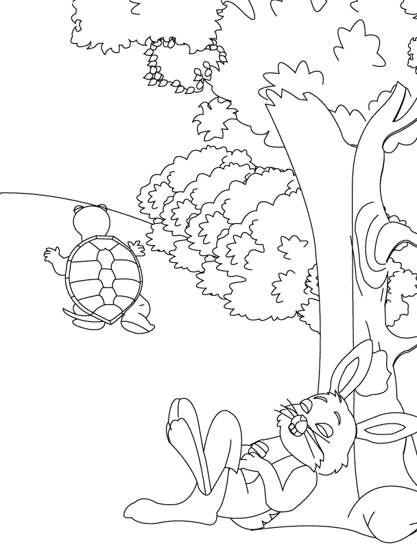 free Hare coloring page