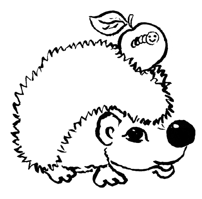 Hedgehogs Coloring Page
