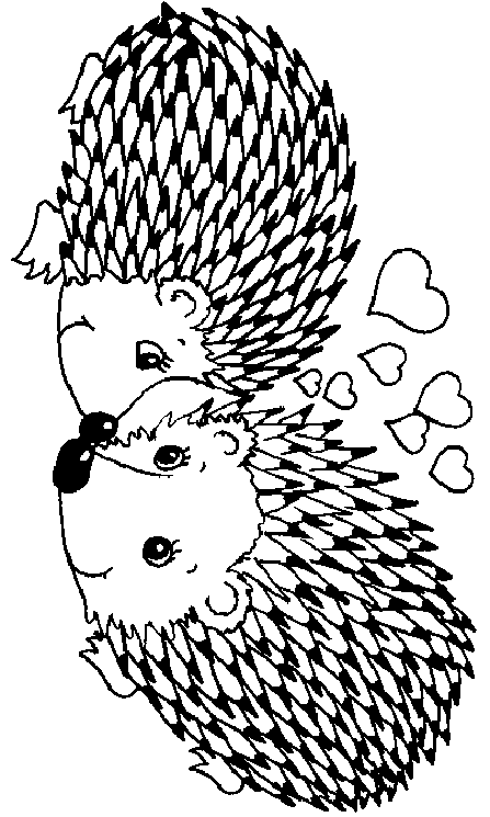 free Hedgehog coloring page