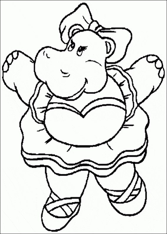 free Hippopotamus Hippo  coloring page