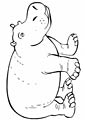 hippo coloring sheet