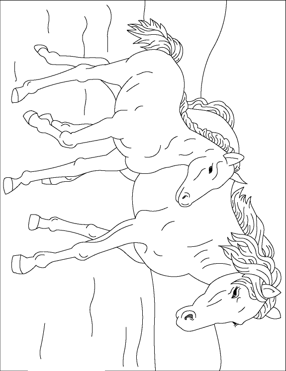 free Horse coloring page