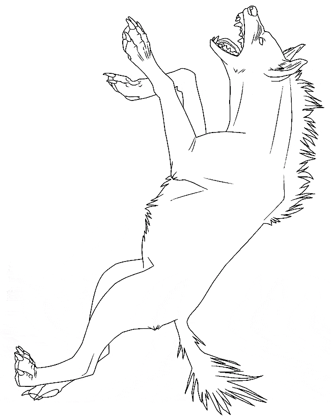 free Hyena coloring page printable
