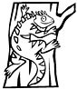 Iguana coloring page