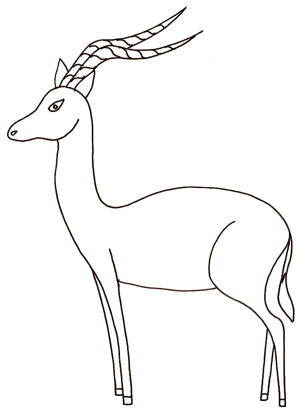 free Impala coloring page sheet