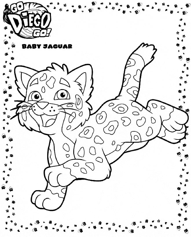 free Jaguar coloring page