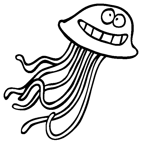 free Jellyfish coloring page