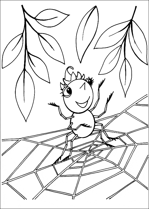 free Jumping Spider coloring page sheet