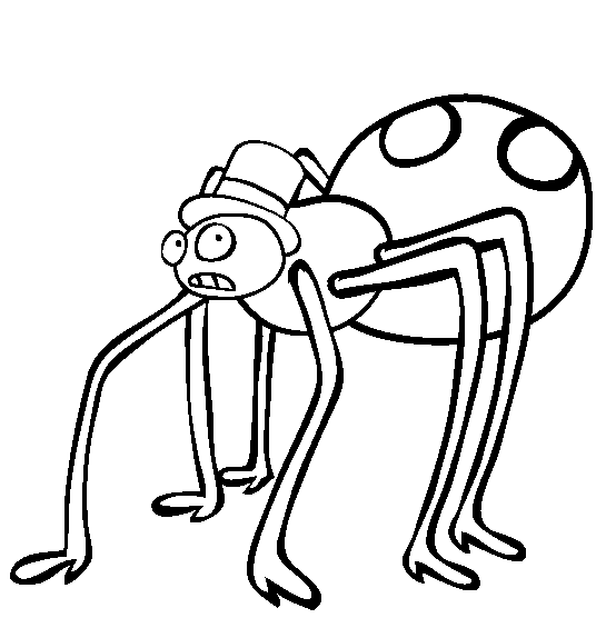 free Jumping Spider coloring page sheet