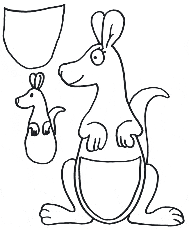 free Kangaroo coloring page