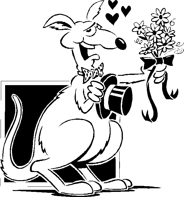 free Kangaroo coloring page