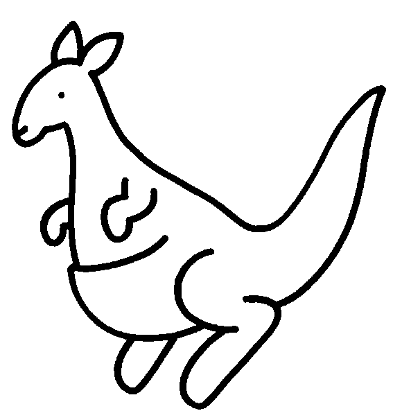 free Kangaroo coloring page