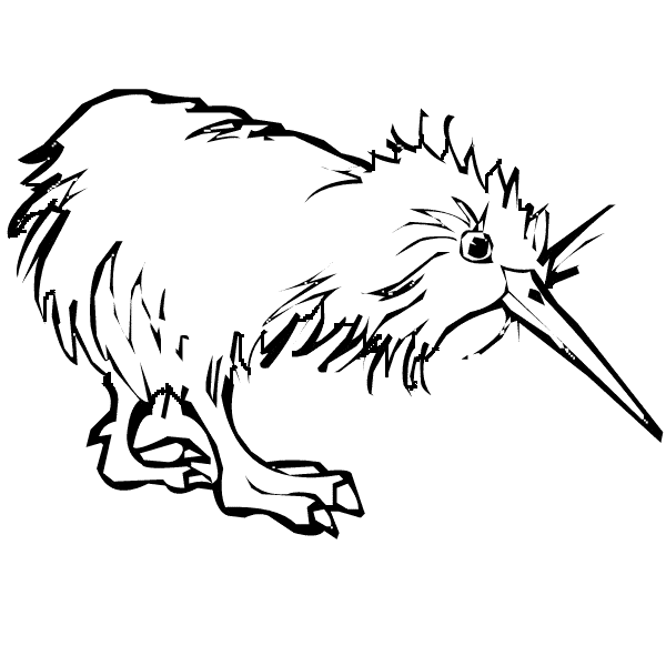 free Kiwi coloring page