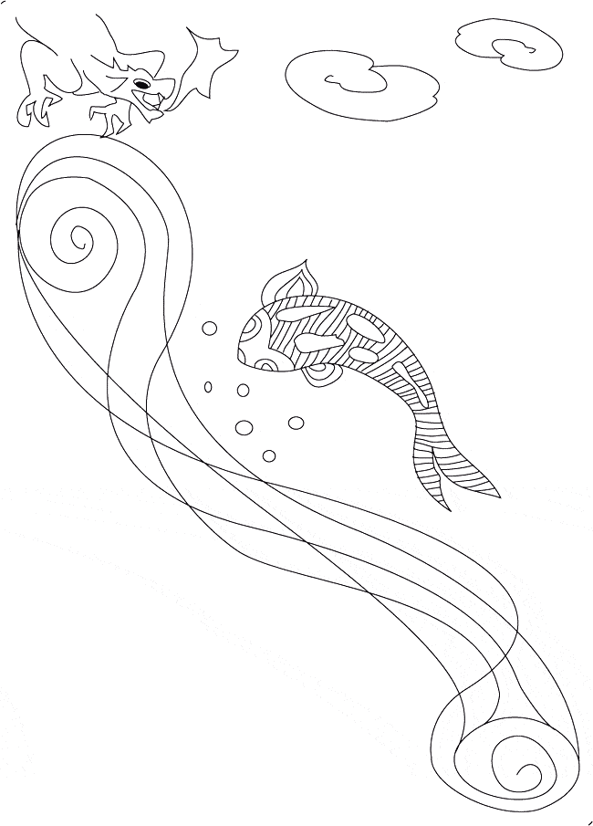 free Koi coloring page