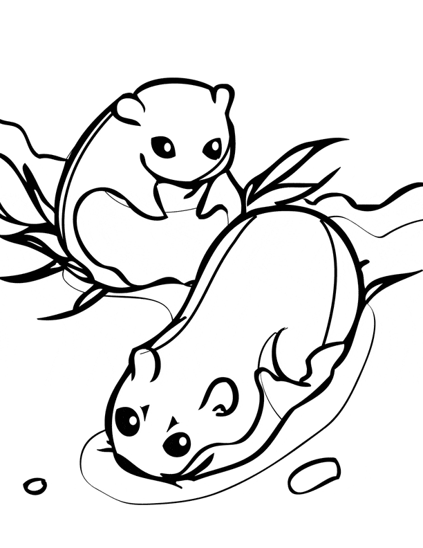 free Lemming coloring page