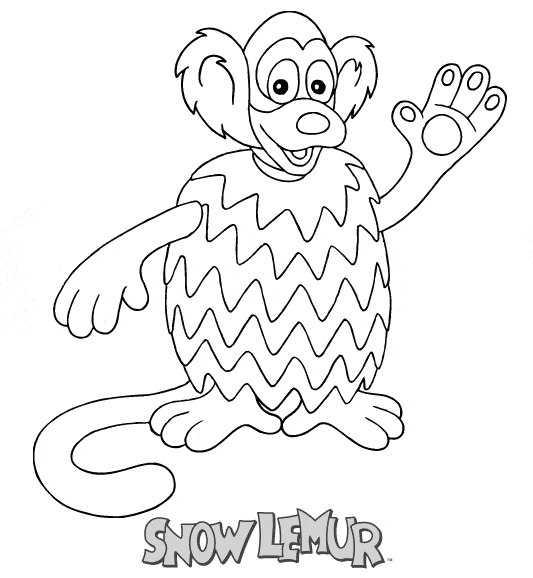 free Lemur coloring page