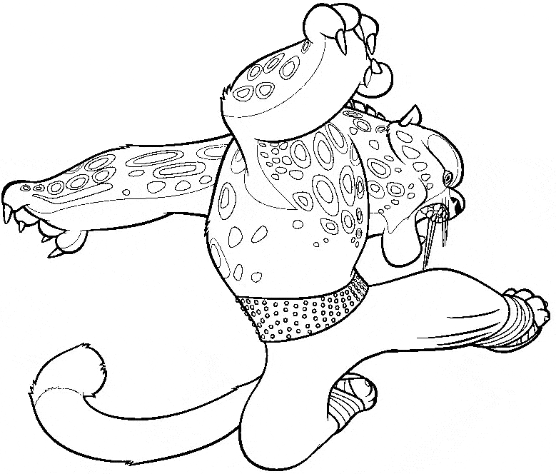 free Leopard coloring page