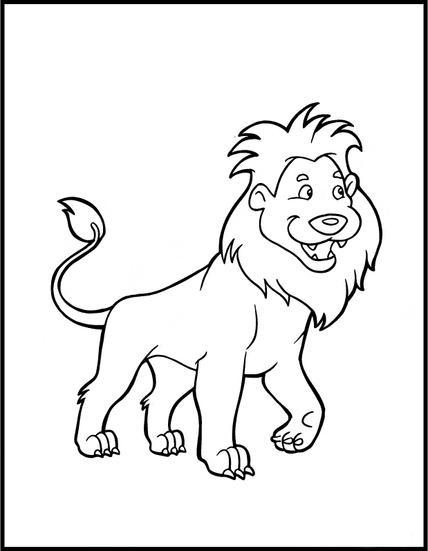 free Lion coloring page sheet picture