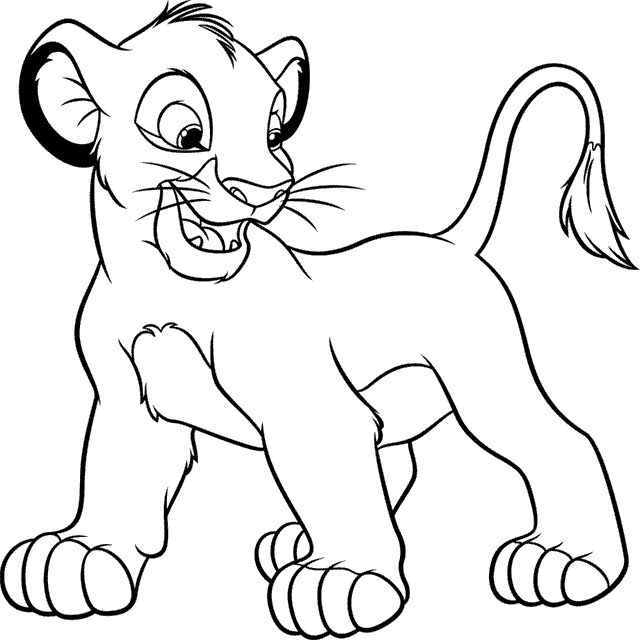 free Lion coloring page sheet picture