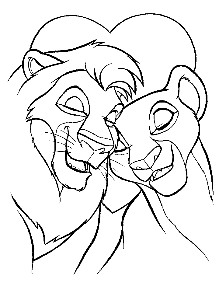 Lion coloring page - Lion free printable coloring pages animals