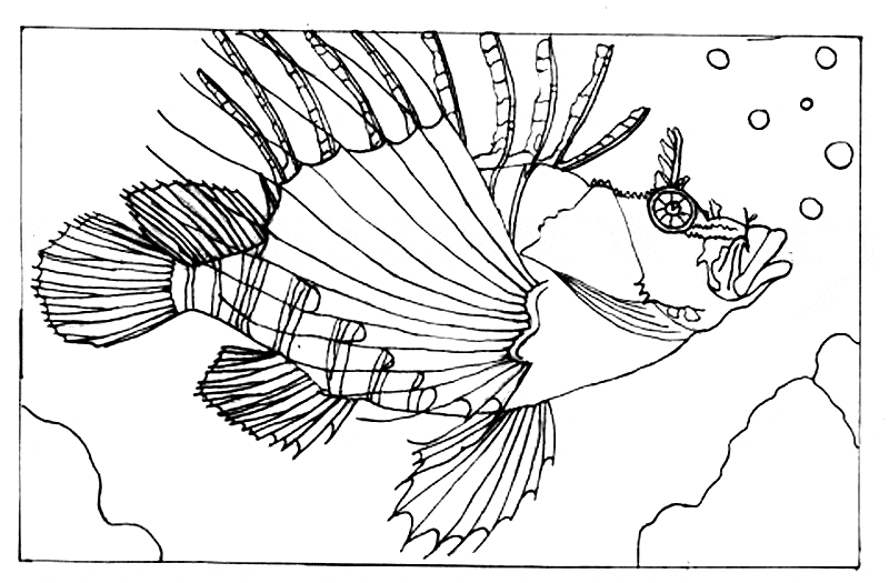 free Lionfish coloring page