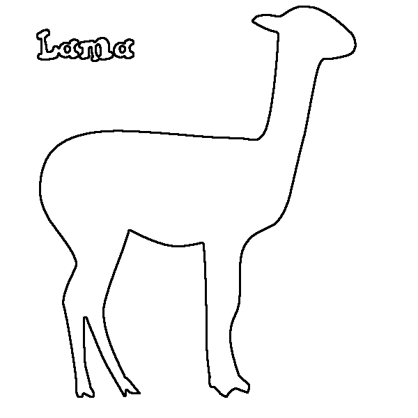 free Llama coloring page