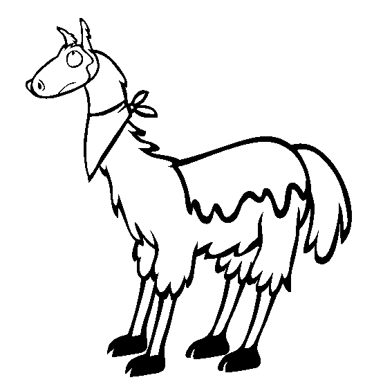 free Llama coloring page