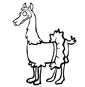 Llama coloring page