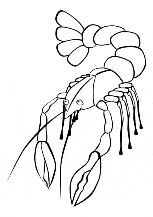free Lobster coloring page