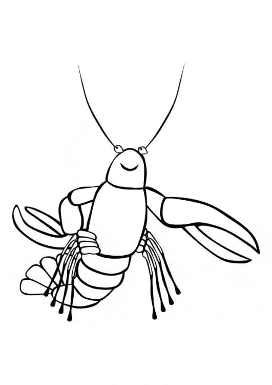 free Lobster coloring page