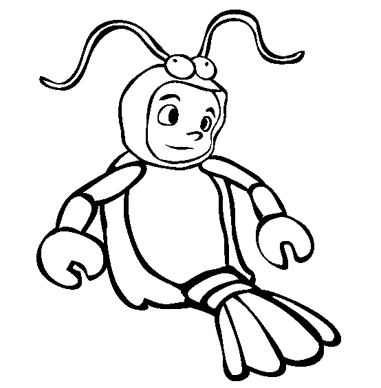 free Lobster coloring page