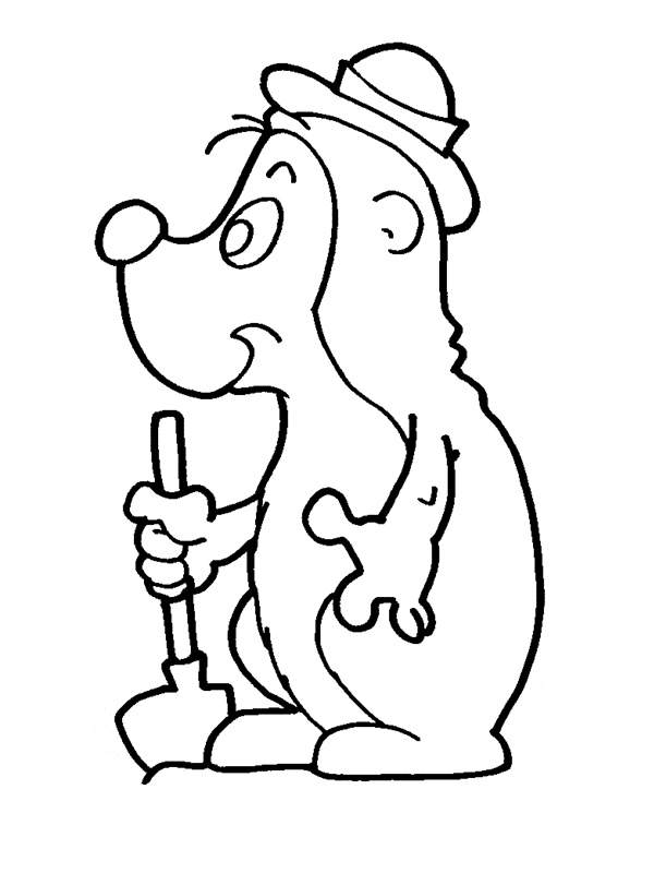 free Mole coloring page